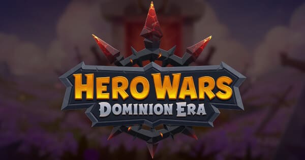 Banner ufficiale di Hero Wars con personaggi fantasy